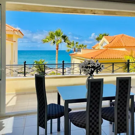 Grand Blue Horizon In Cristianos, Ocean-facing, Private Garden And Parking Villa *